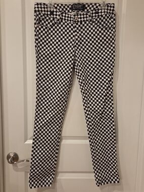 Tripp NYC Black & White Checkerboard Skinny Jeans